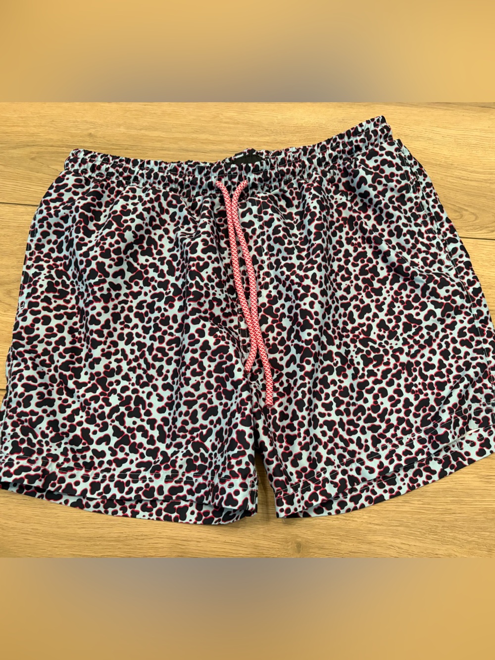 Printed Lightweight Men’s swim Shorts with Pink Leopard Print